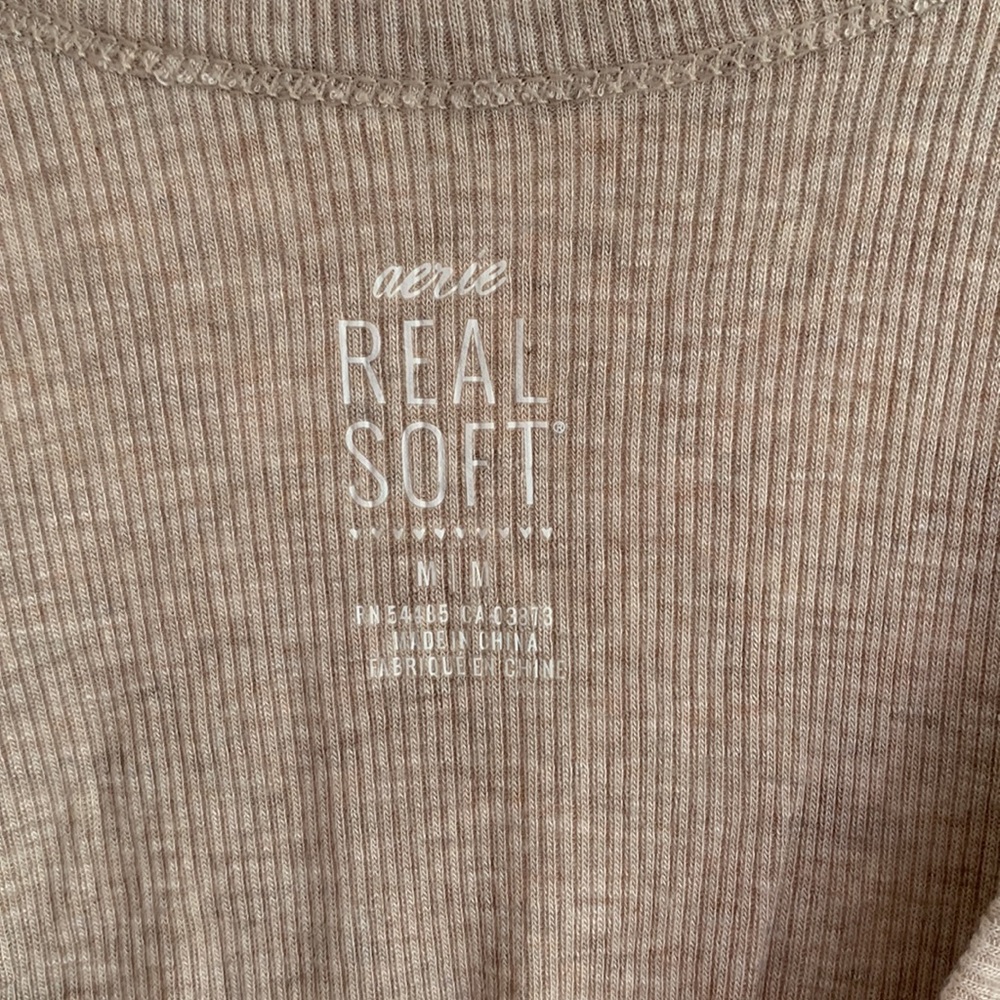 SOLD AE Real Soft Ribbed Nude Tank - Picture 3 of 5